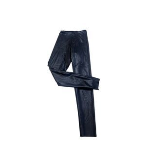 Commando Women's Faux Leather Stretch Pull-On High-Rise Leggings Black Size XS